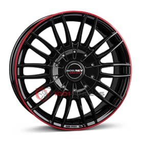 Borbet CW3 black glossy red ring