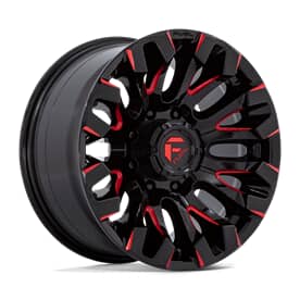 Fuel 1PC D829 QUAKE GLOSS BLACK MILLED RED TINT