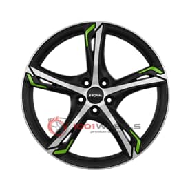 RONAL R62 Green JETBLACK MATT FRONTKOPIERT