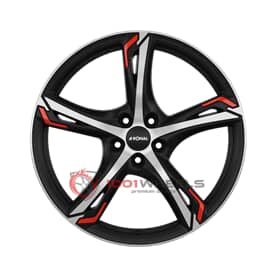 RONAL R62 Red JETBLACK MATT FRONTKOPIERT